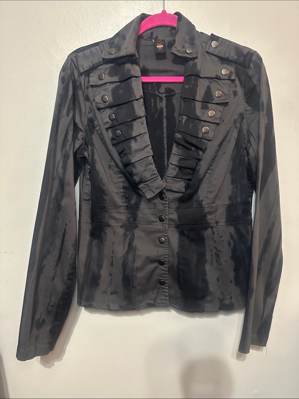 Sweet Love Black Ruffled Band Jacket